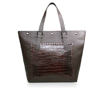 Bottega Veneta croco totebag 16032 brown